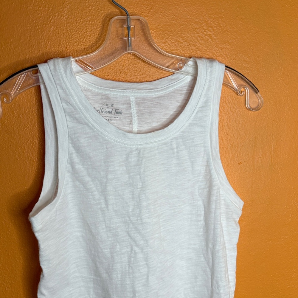 J.crew Girlfriend Tank White Tank Top XXS - Picture 4 of 7